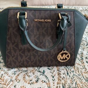 Michael Kors Brown and Green Women's Bag